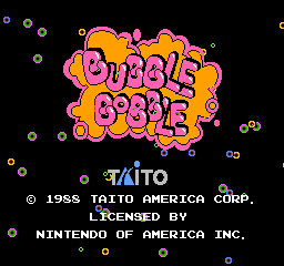 Bubble Bobble (USA) Title Screen